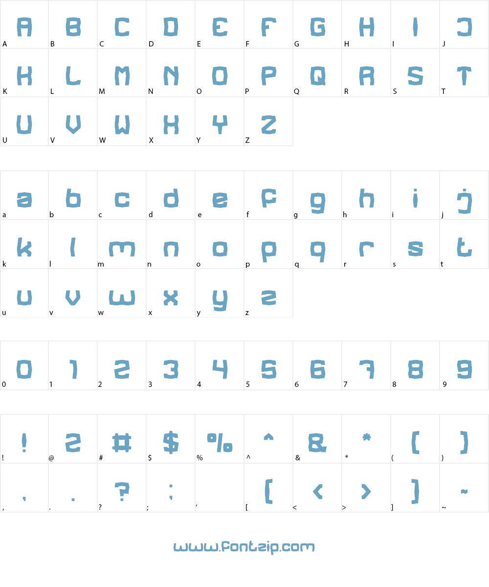 REGGAE BASS Font Character